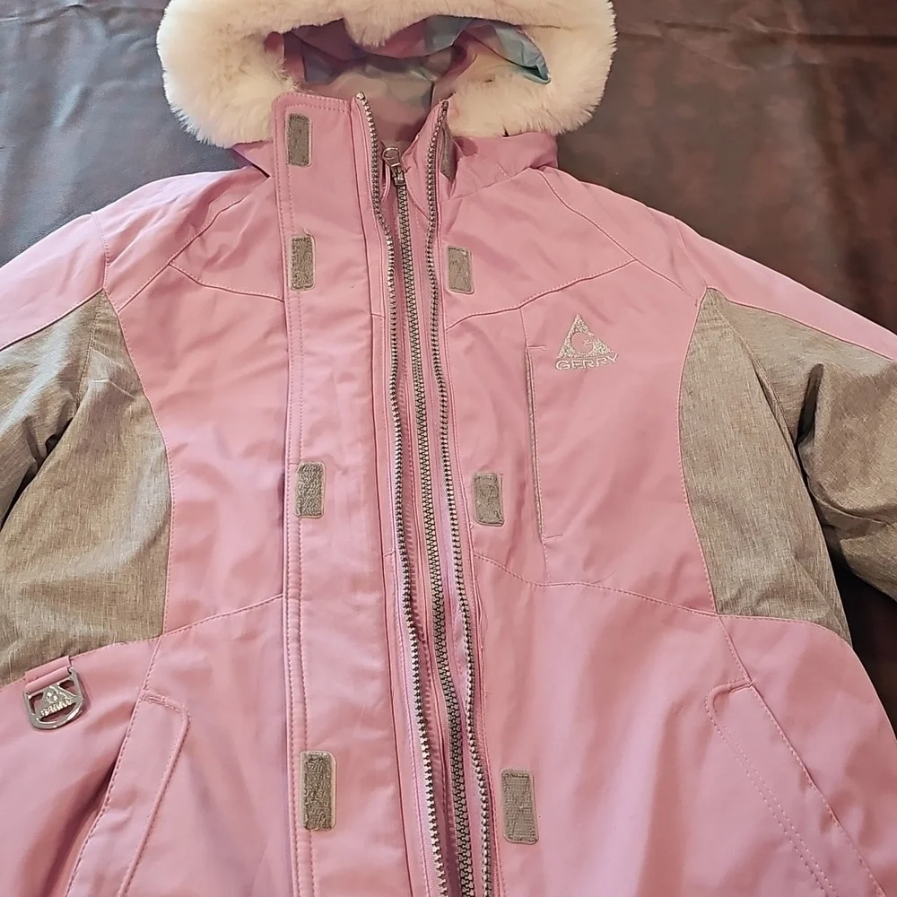 Gerry Youth Girls Systems Jacket - GRAY PINK Sz M 10/12
